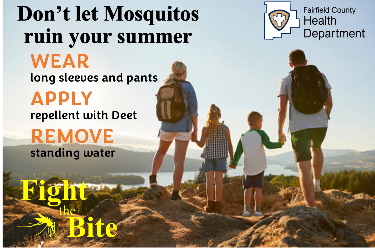 Don't let mosquitos ruin your summer. Wear long sleeves and pants, apply repellent with DEET, and remove standing water. Fight the Bite.